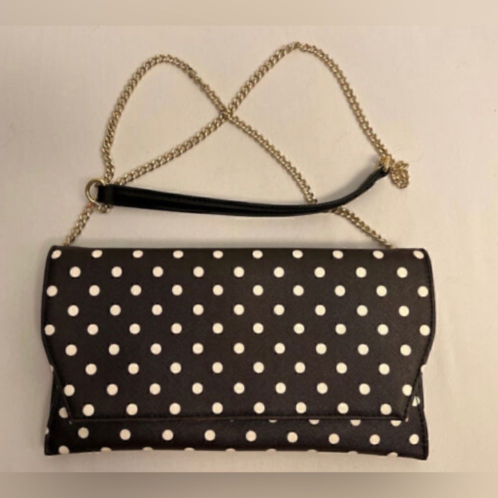 NWT Talbots Black Polka Dot Crossbody